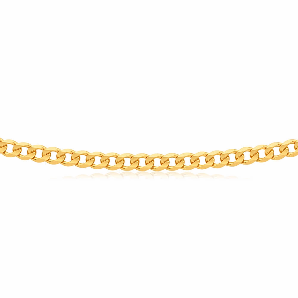 9ct Yellow Solid Gold 55cm 120 Gauge Curb Chain