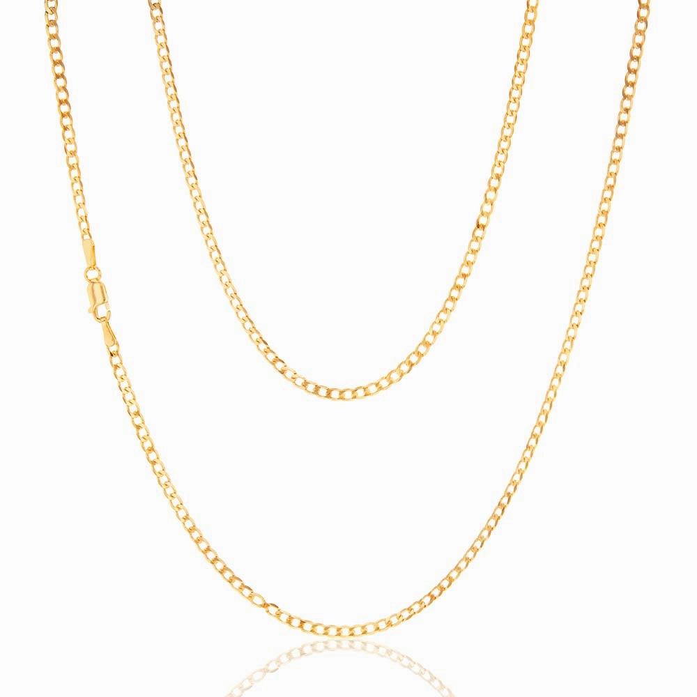 9ct Yellow Solid Gold 60 Gauge 50cm Chain