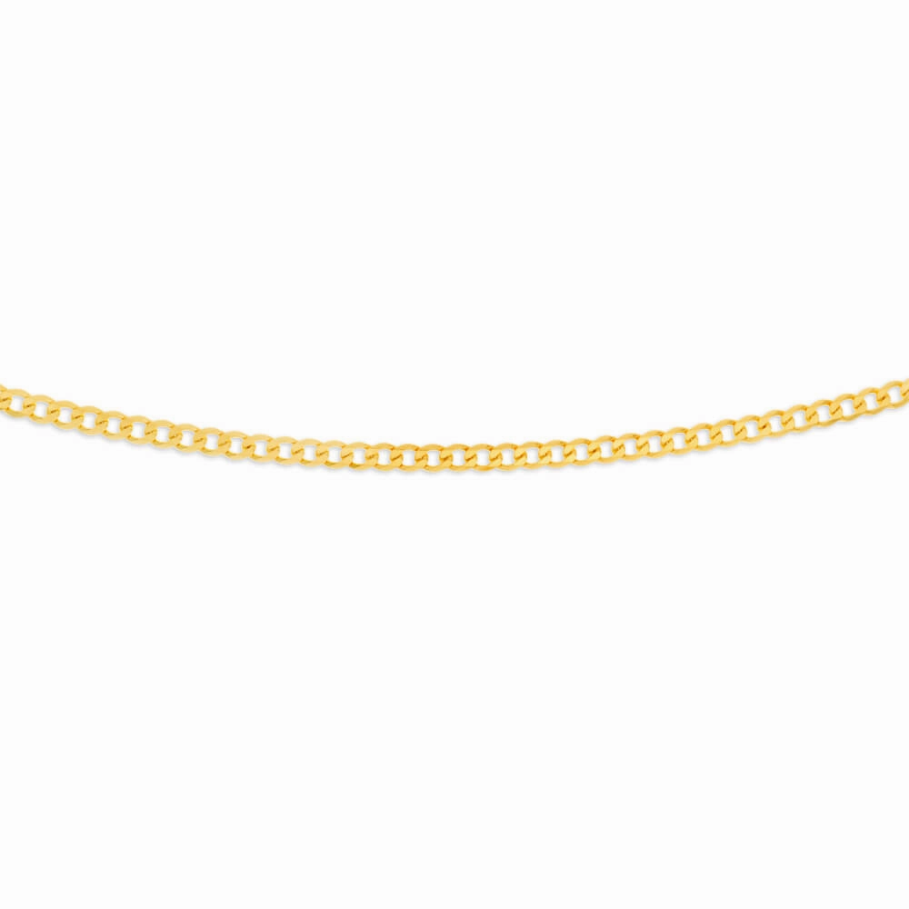 9ct Yellow Solid Gold 60cm 120 Gauge Curb Chain