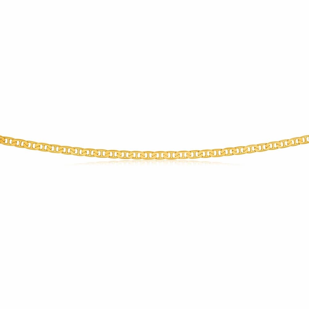 9ct Yellow Solid Gold 80 Gauge 60cm Anchor Chain