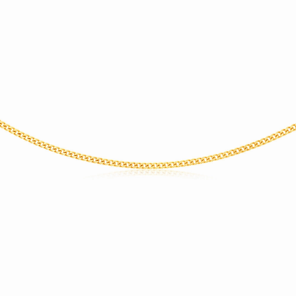 9ct Yellow Solid Gold Curb "Colt" Chain