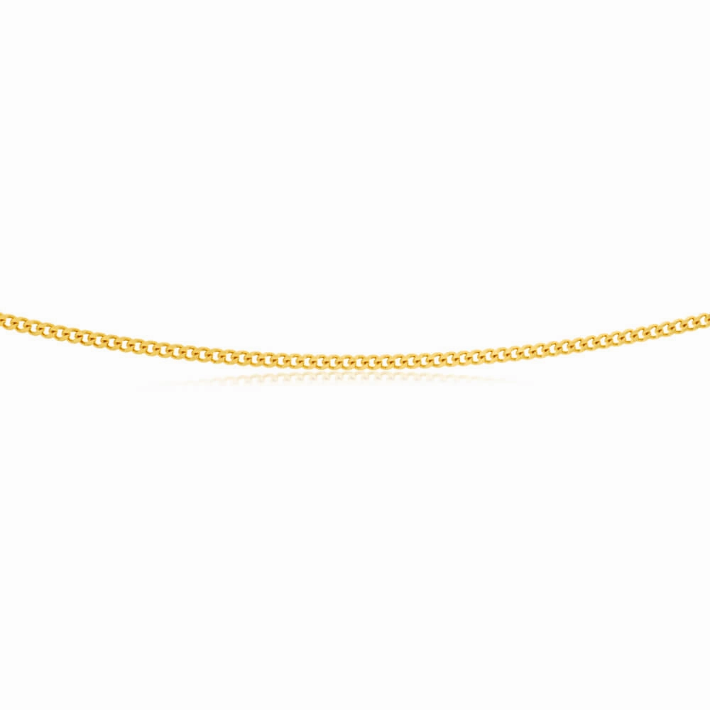 9ct Yellow Solid Gold Curb "Colt" Chain
