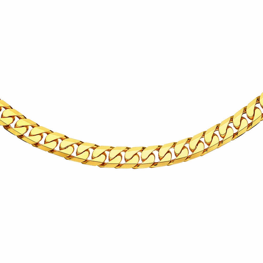 9ct Yellow SOLID Gold Heavy Curb 55cm Chain 550 Gauge
