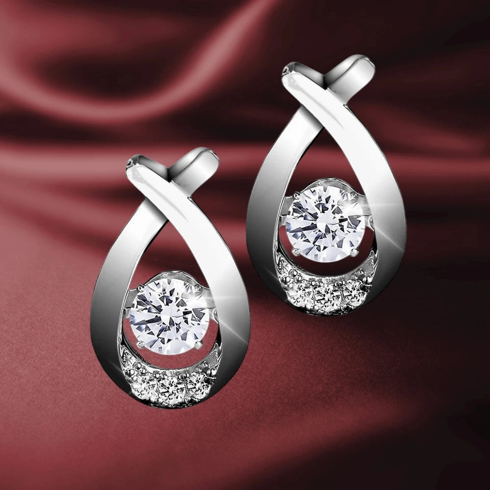 'Dancing' Jewelry Platinum Earrings