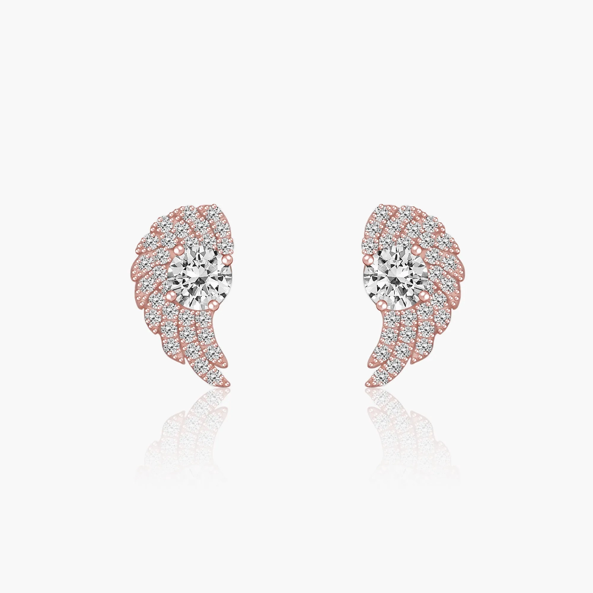 Aayesha??s Rose Gold Wing Studs
