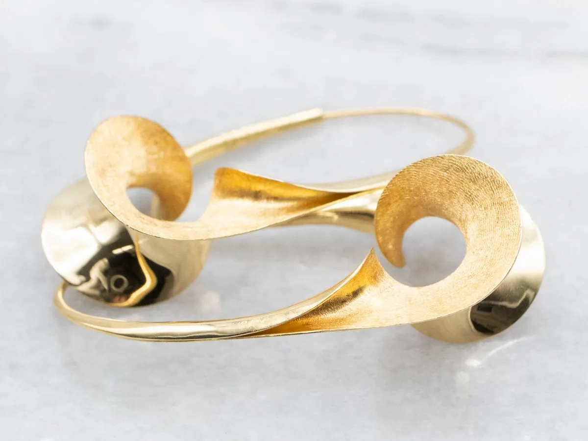 Abstract Hoop Earrings