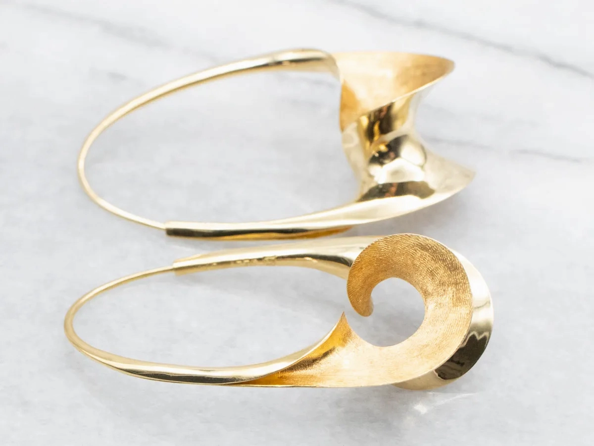 Abstract Hoop Earrings