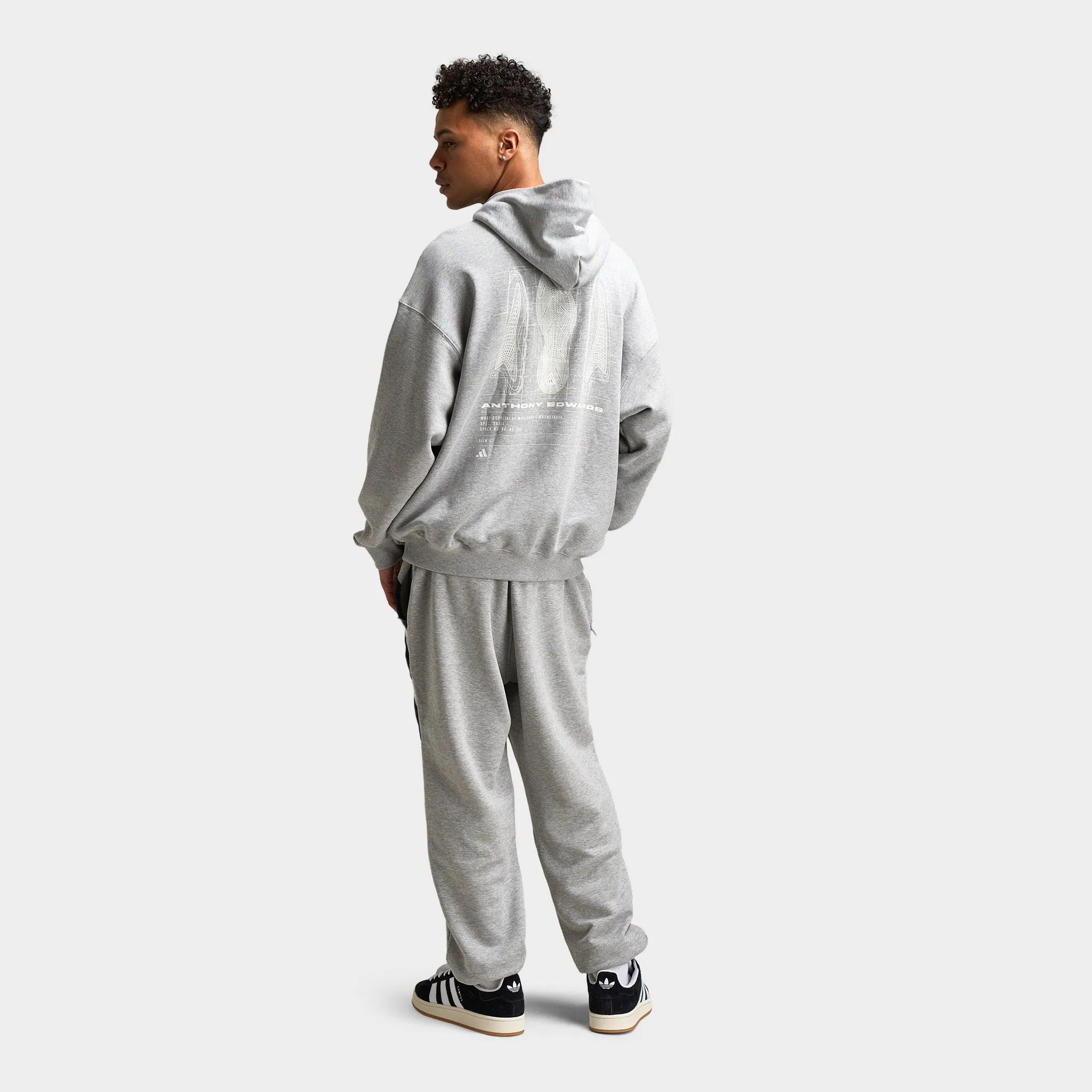 Adidas Adidas Anthony Edwards Gfx Hoodie / Medium Heather Grey