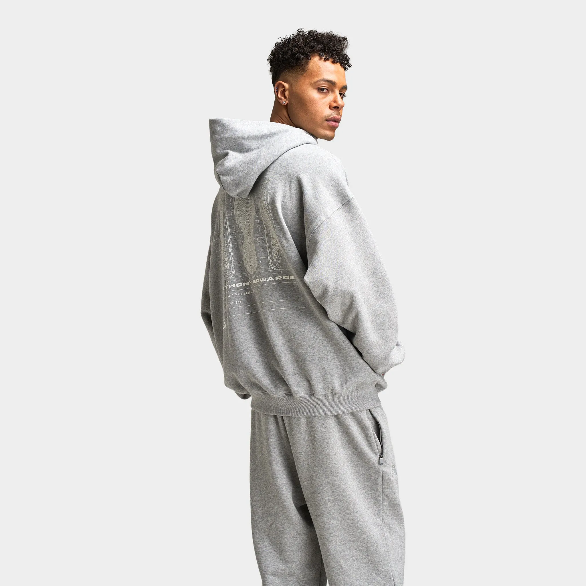 Adidas Adidas Anthony Edwards Gfx Hoodie / Medium Heather Grey