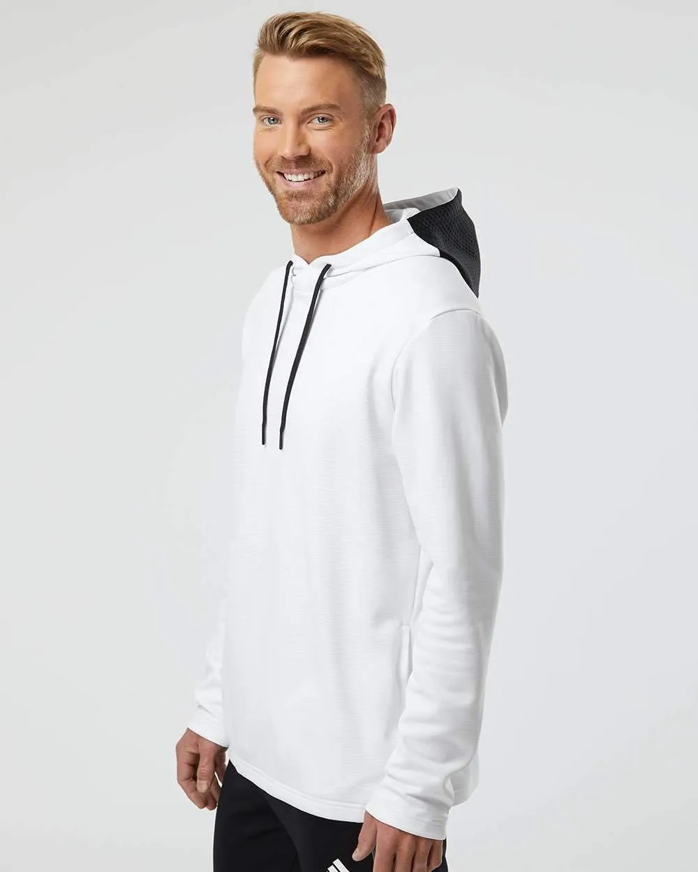 Adidas adidas - Men's Textured Mixed Media Hooded Sweatshirt
