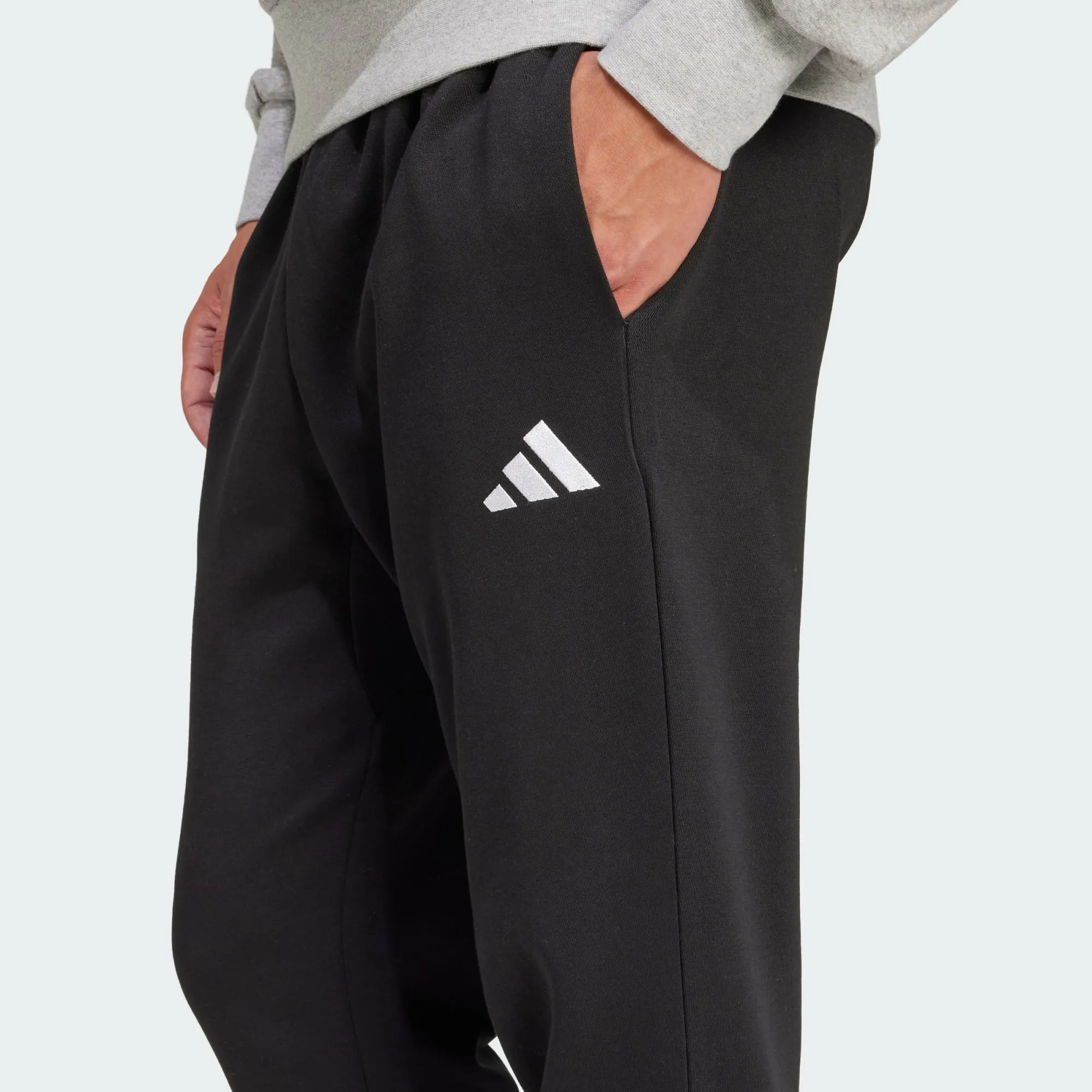 ADIDAS MEN'S ESSENTIALS FEELCOZY FLEECE BLACK PANT Cothing_Mens-Adidas