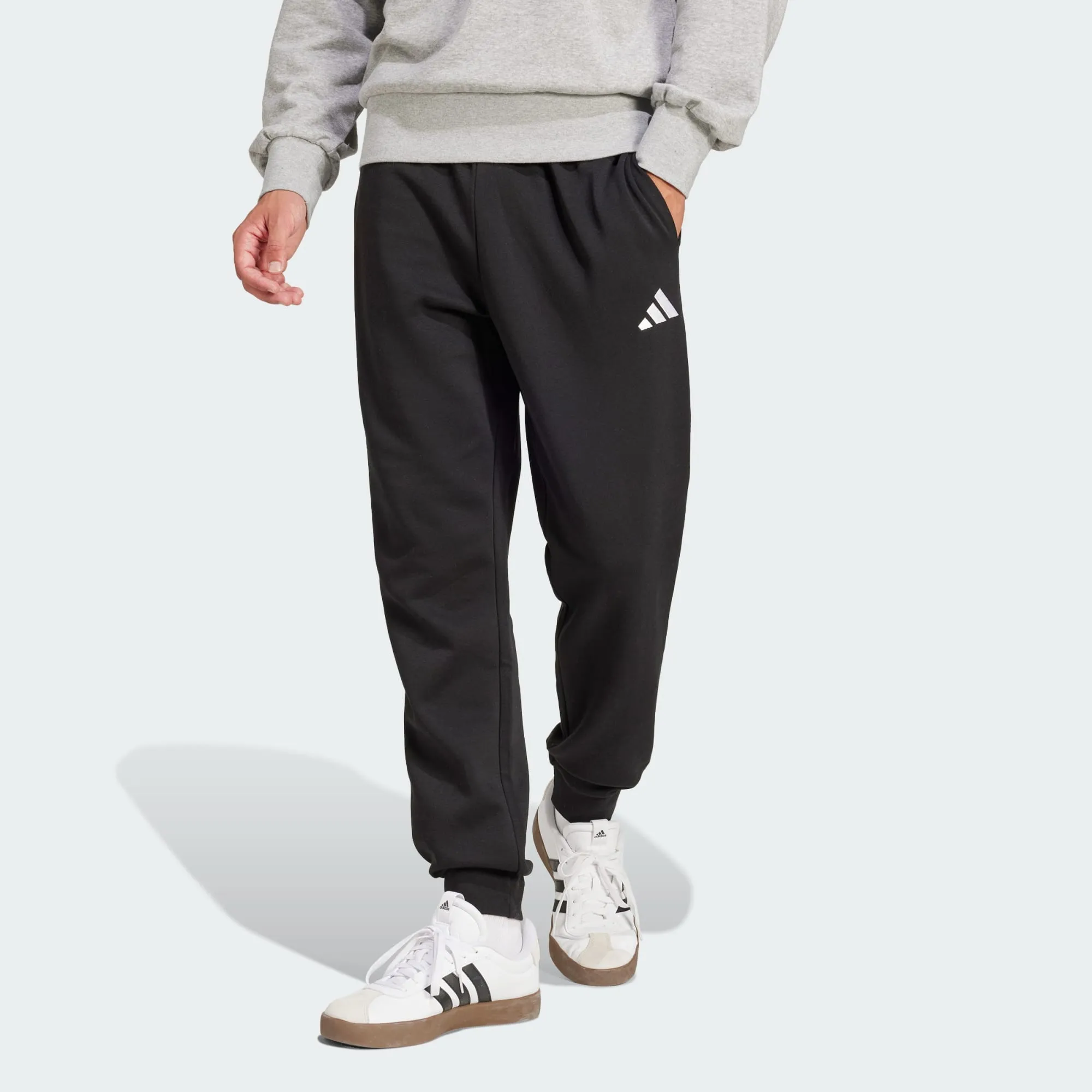 ADIDAS MEN'S ESSENTIALS FEELCOZY FLEECE BLACK PANT Cothing_Mens-Adidas