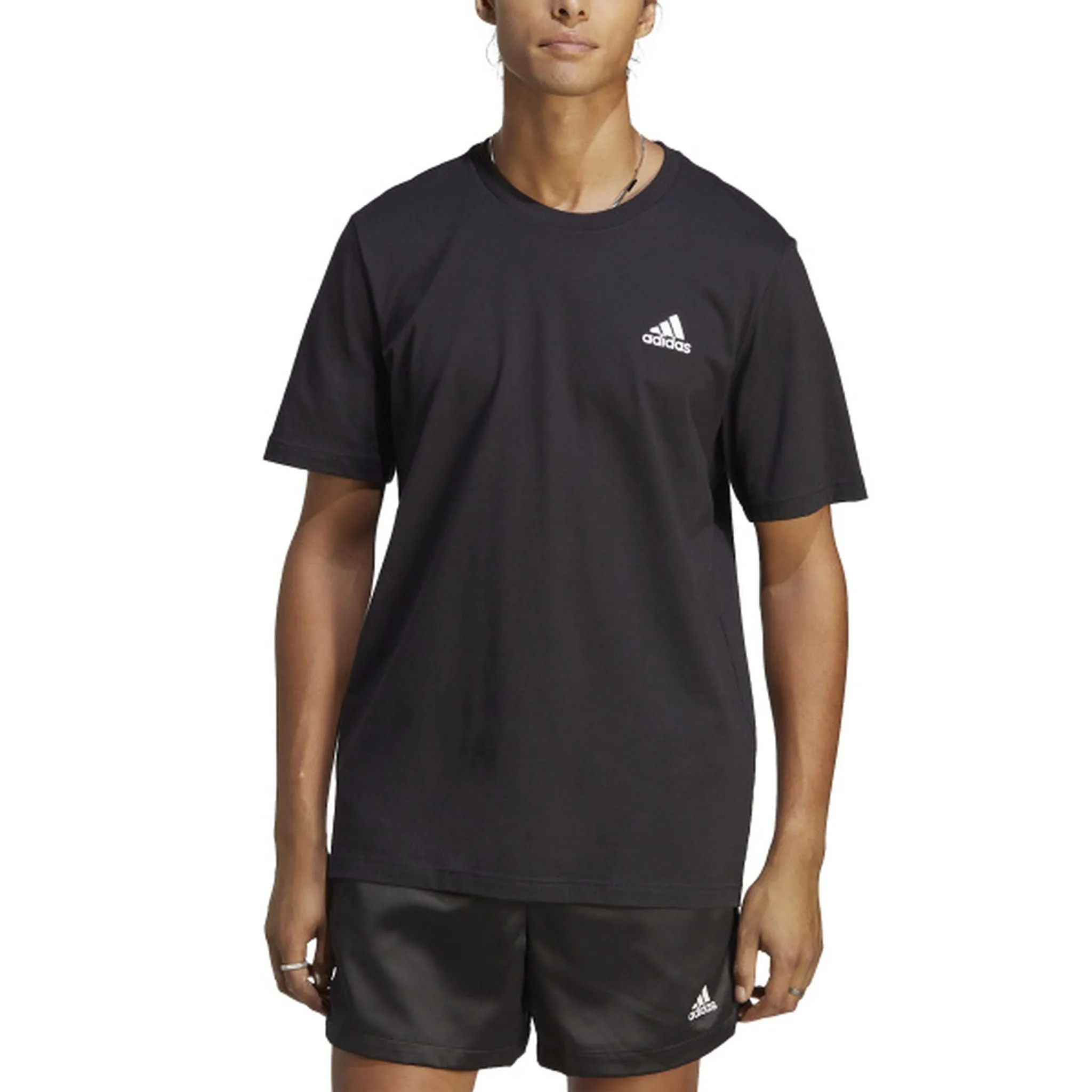 Adidas Mens Essentials Small Logo Tee