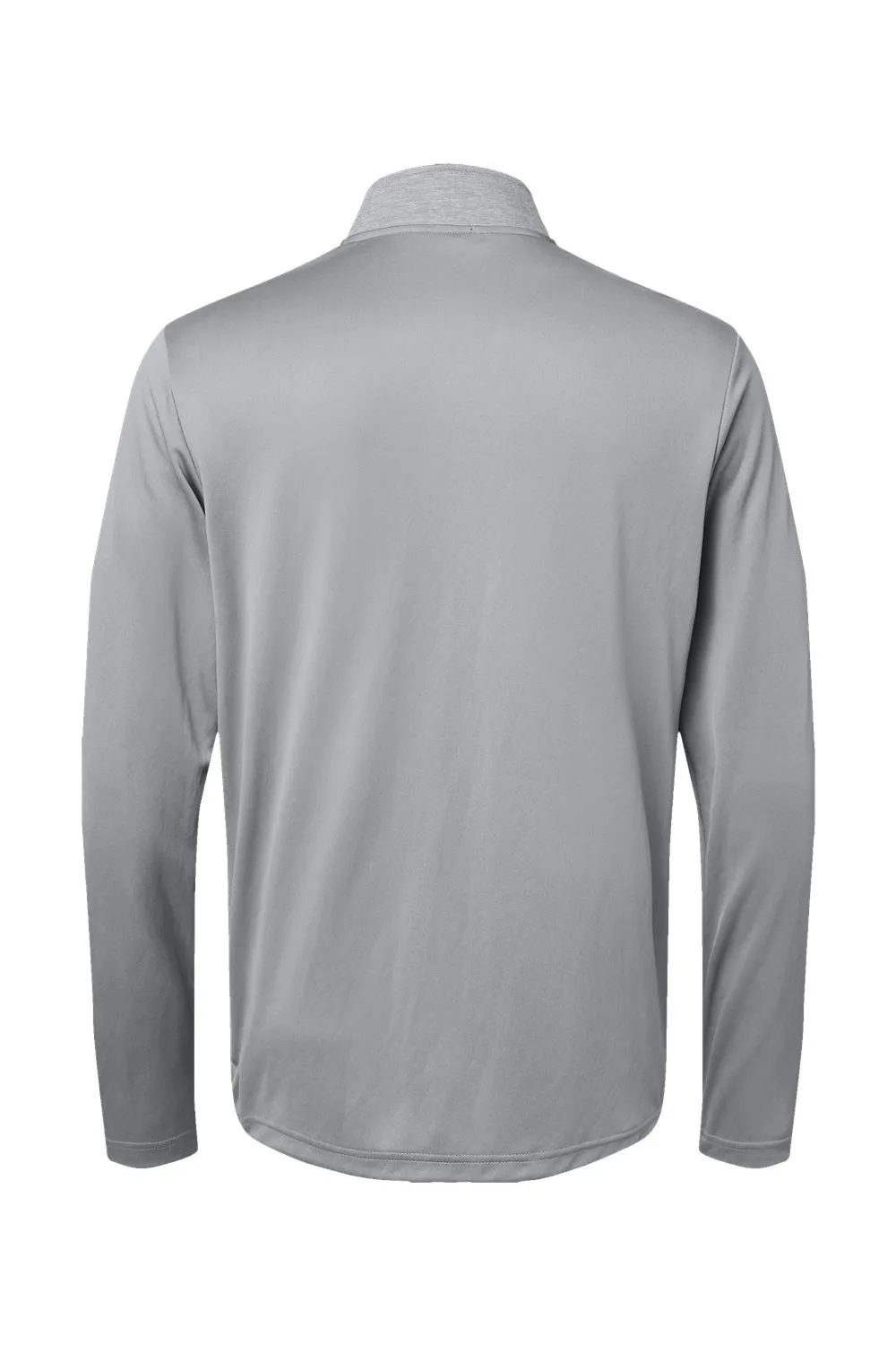 Adidas Mens Heather Block Print Moisture Wicking 1/4 Zip Sweatshirt - Grey Melange/Grey/Black