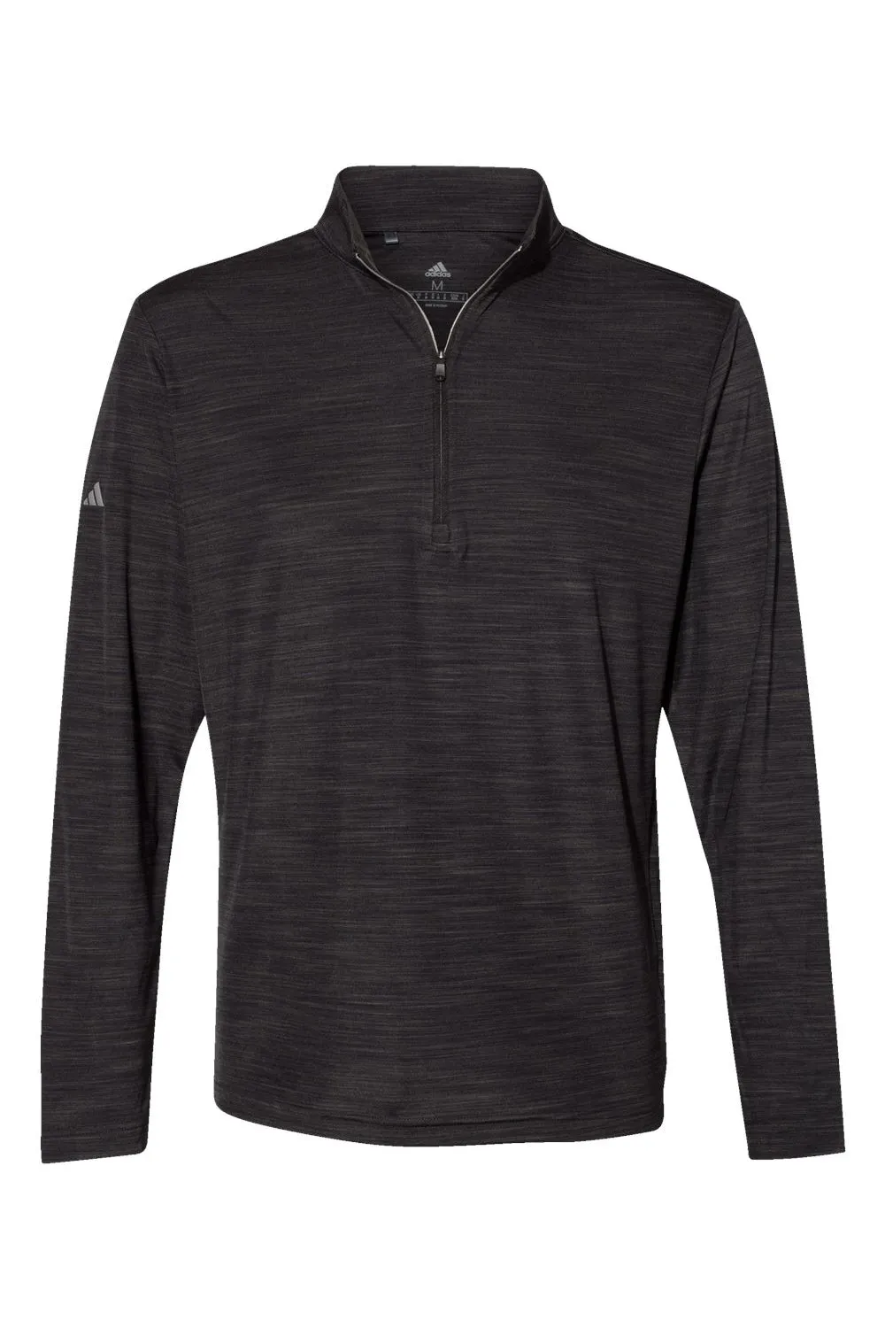 Adidas Mens Moisture Wicking 1/4 Zip Sweatshirt - Black Melange