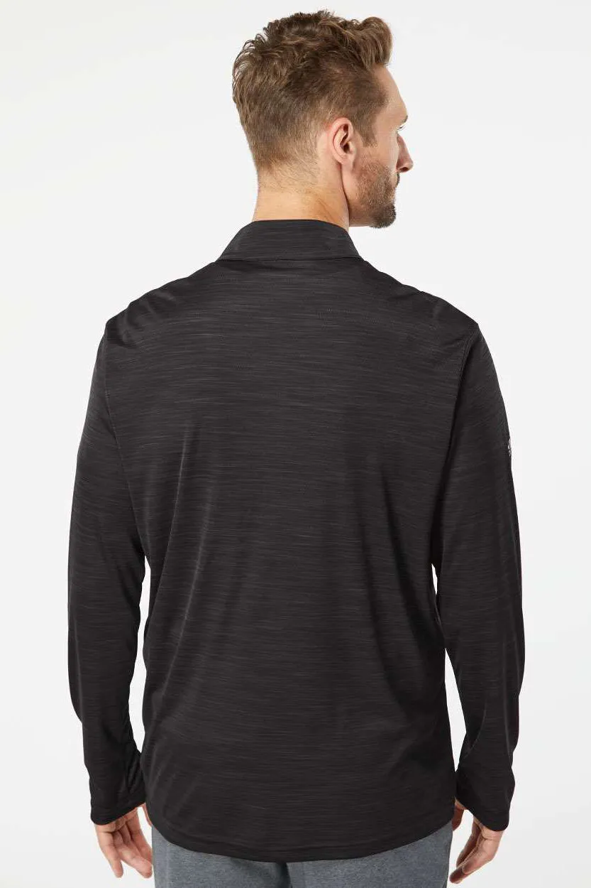 Adidas Mens Moisture Wicking 1/4 Zip Sweatshirt - Black Melange