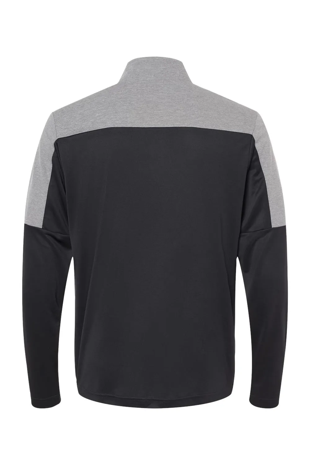 Adidas Mens Moisture Wicking 1/4 Zip Sweatshirt - Black/Grey Melange