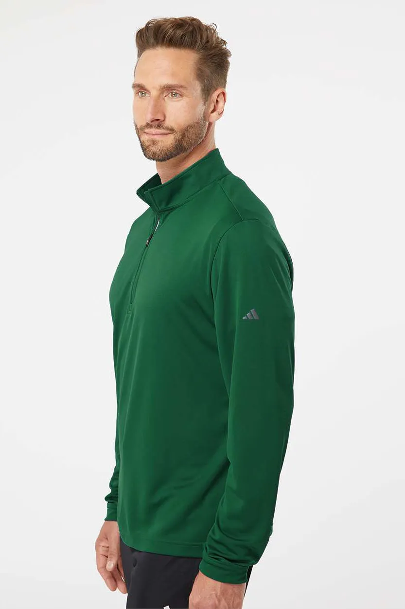 Adidas Mens UPF 50  1/4 Zip Sweatshirt - Collegiate Green