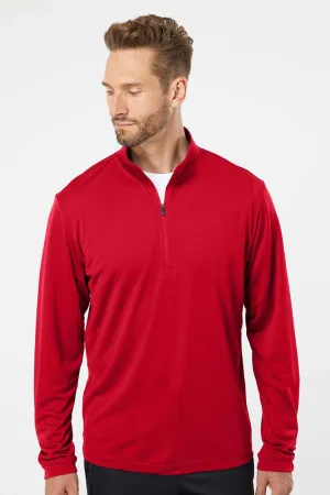 Adidas Mens UPF 50  1/4 Zip Sweatshirt - Power Red