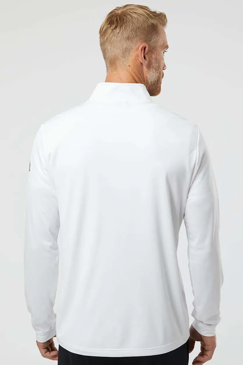 Adidas Mens UPF 50  1/4 Zip Sweatshirt - White