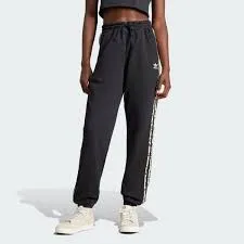 adidas Originals Leopard Luxe Track Women's Pants - Black Adidas Clothing