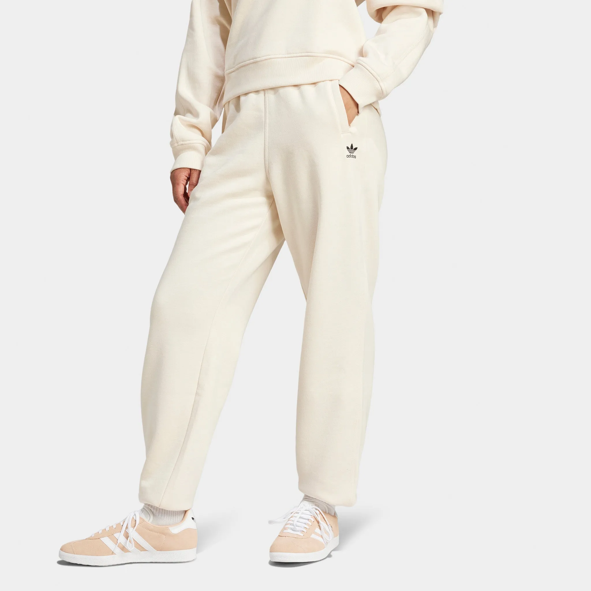 adidas Originals Women's Adicolor Essentials Fleece Joggers / Wonder White Clothing_Adidas_Womens