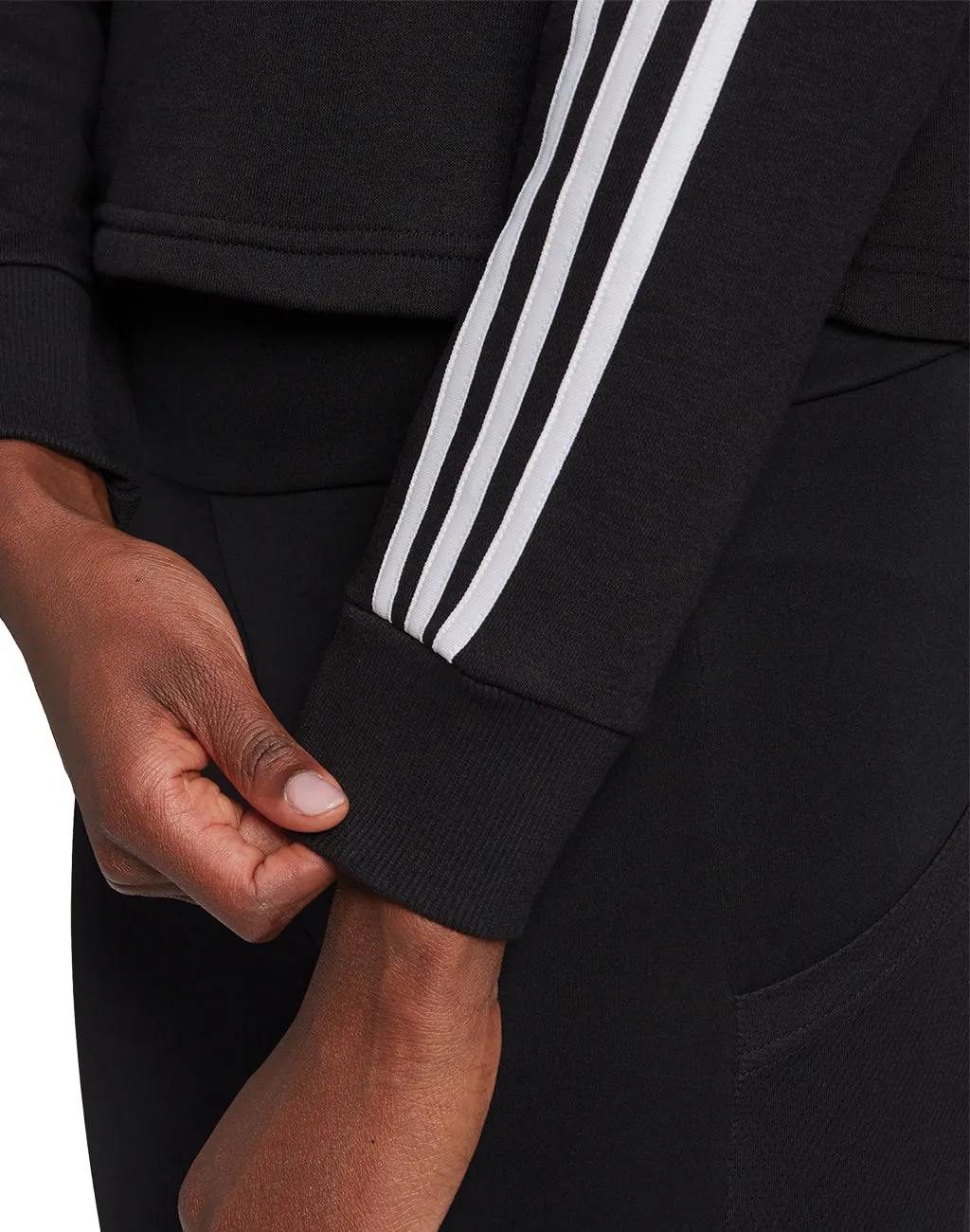 Adidas Women's Adidas 3 Stripe Crop Pullover
