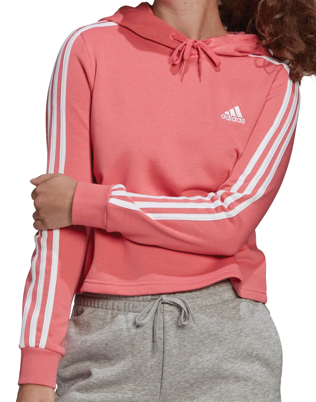Adidas Women's Adidas 3 Stripe Crop Pullover