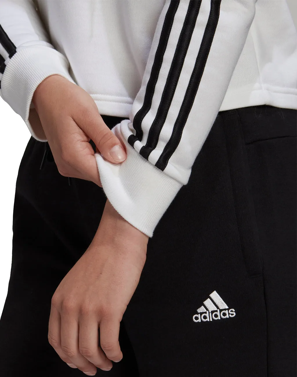 Adidas Women's Adidas 3 Stripe Crop Pullover