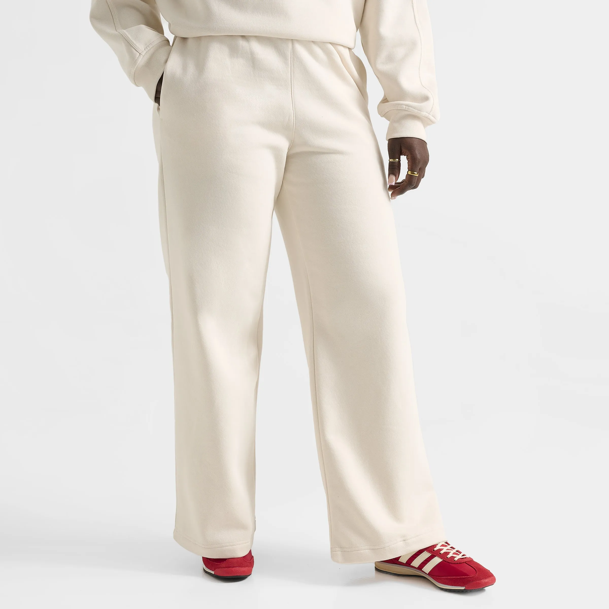 adidas Women's Cherry Wide Leg Pants / Wonder White Clothing_Adidas_Womens