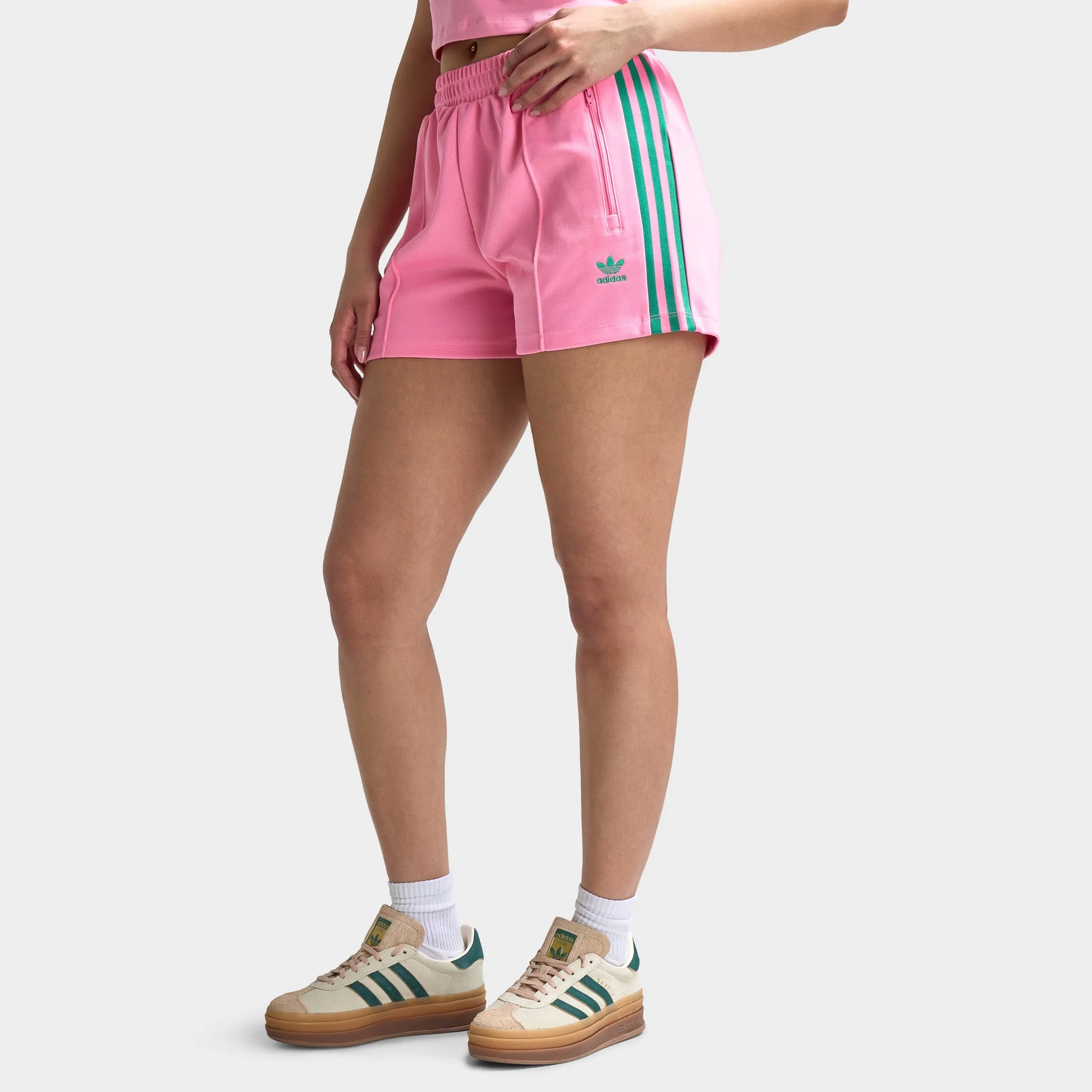 adidas Women's Classic Shorts Bliss Pink / Semi Court Green Clothing_Adidas_Womens