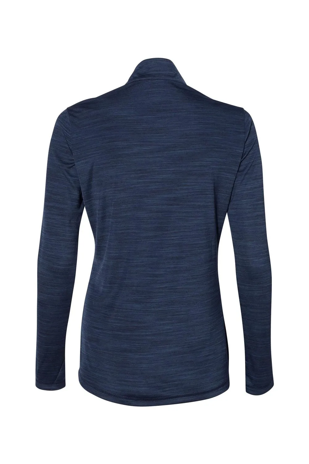 Adidas Womens Moisture Wicking 1/4 Zip Sweatshirt - Collegiate Navy Blue Melange