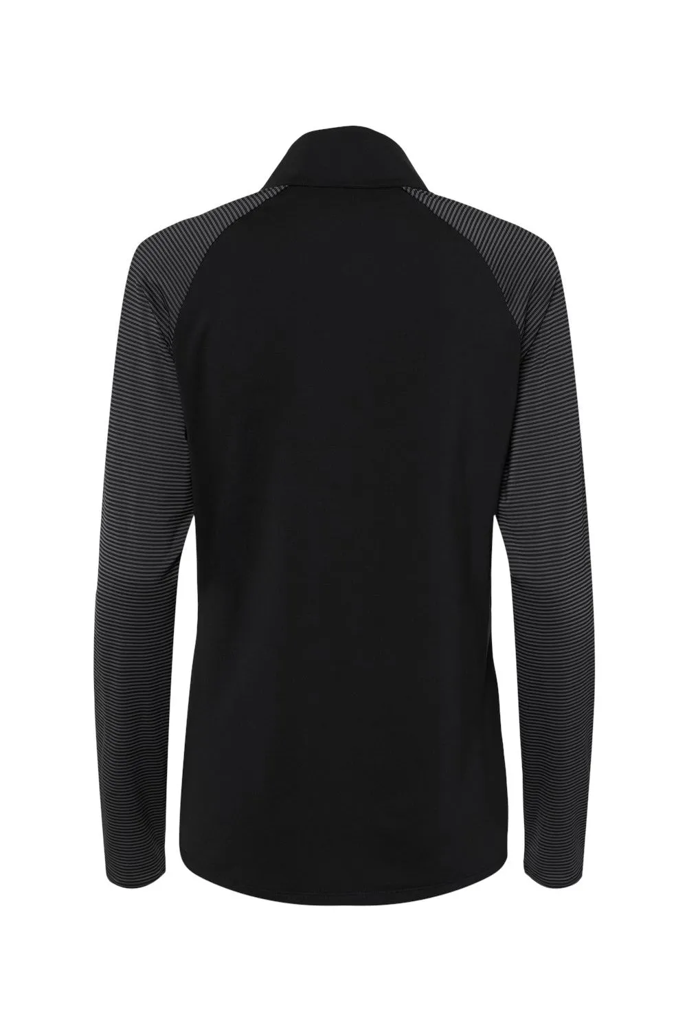 Adidas Womens Stripe Block Moisture Wicking 1/4 Zip Sweatshirt - Black