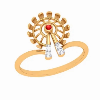 Aesthetic Pure Gold Finger Ring