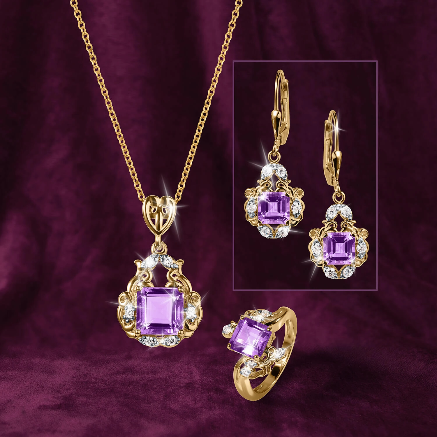 Amethyst Orchard Earrings