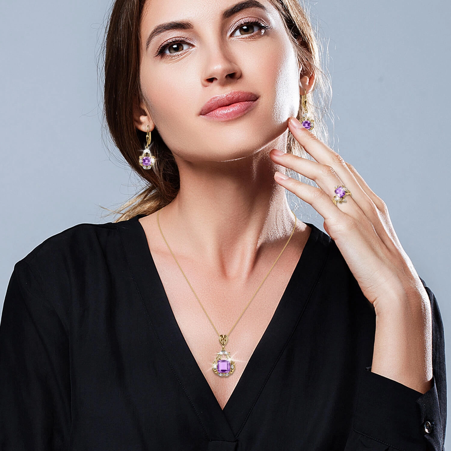 Amethyst Orchard Earrings