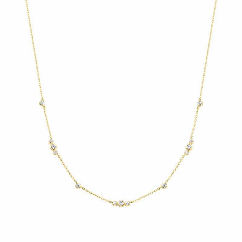 Ania Haie Gold Sparkling Bezel Cubic Zirconia Station Necklace