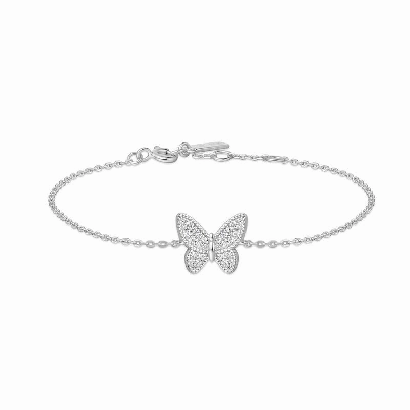 Ania Haie Silver Butterfly Pav Bracelet