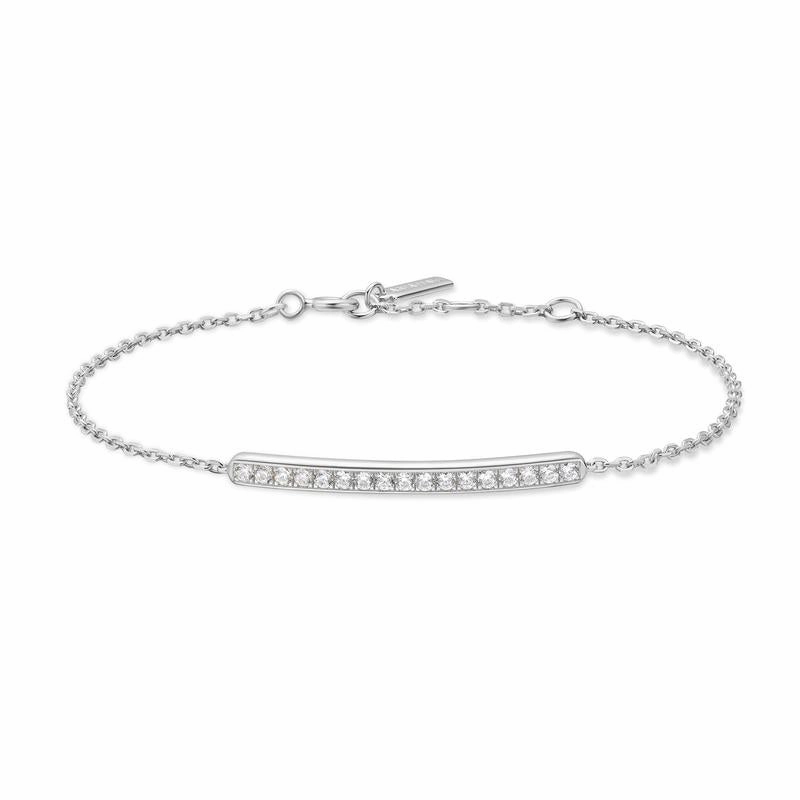 Ania Haie Silver Pav Bar Bracelet
