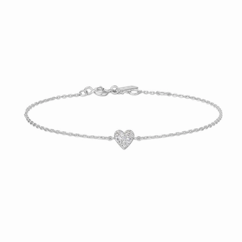 Ania Haie Silver Sweetheart Pav Bracelet