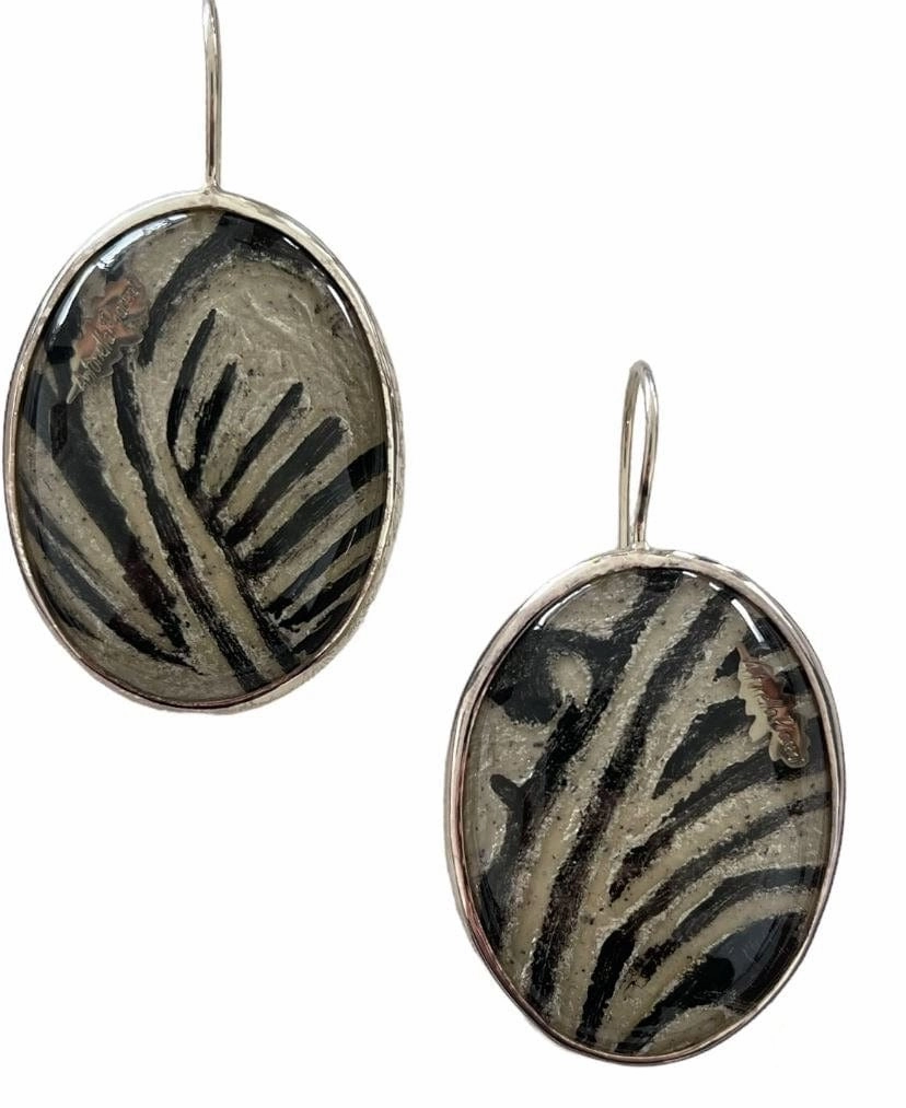 Antonella Piacenti Black Lava Silver 925 Earrings