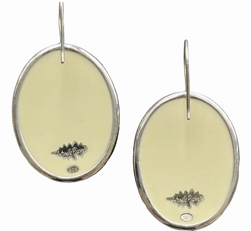 Antonella Piacenti Black Lava Silver 925 Earrings