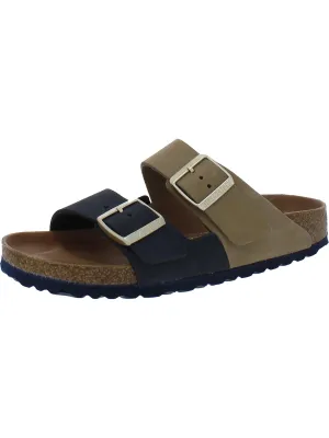 Arizona Split Womens Nubuck Double Strap Slide Sandals