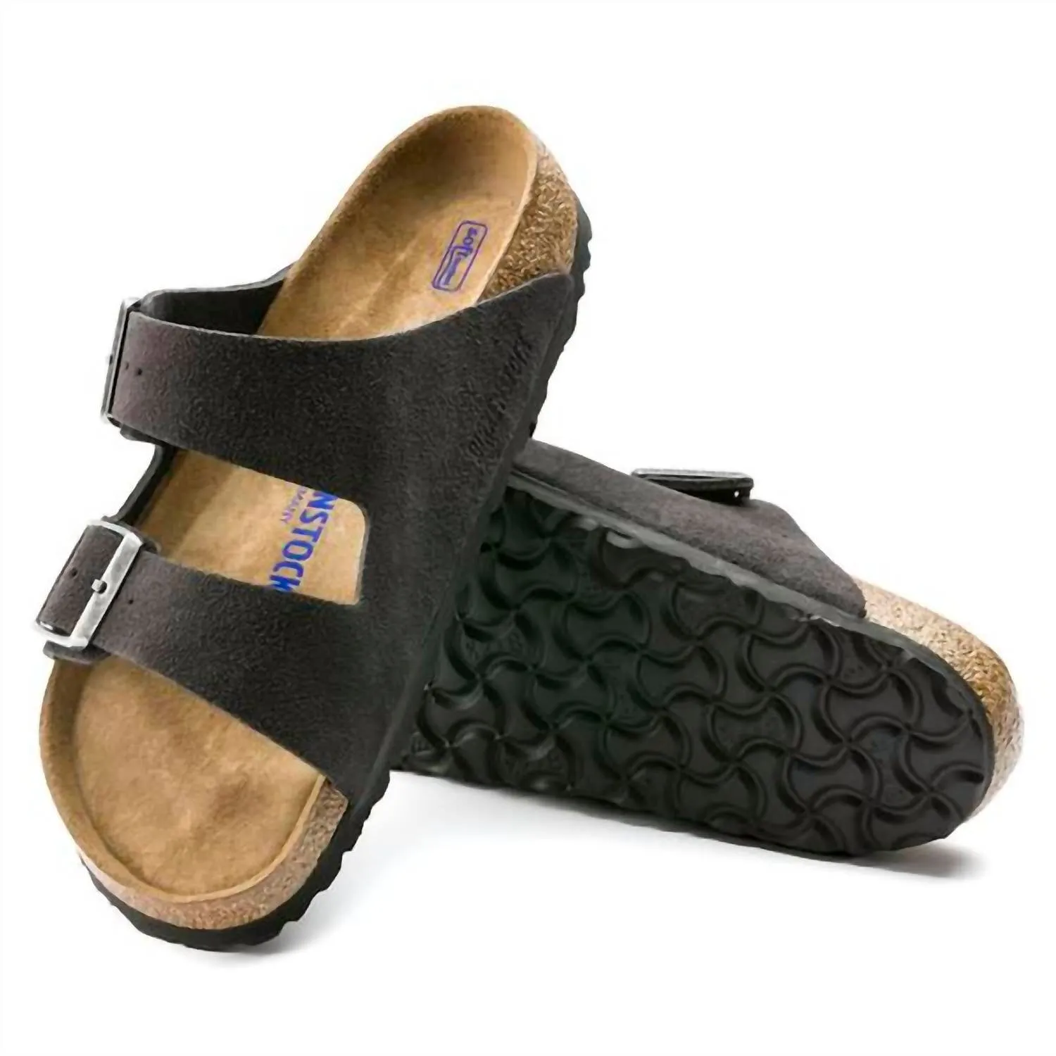 Arizona Velvet Suede Sandal - Narrow Width In Velvet Grey