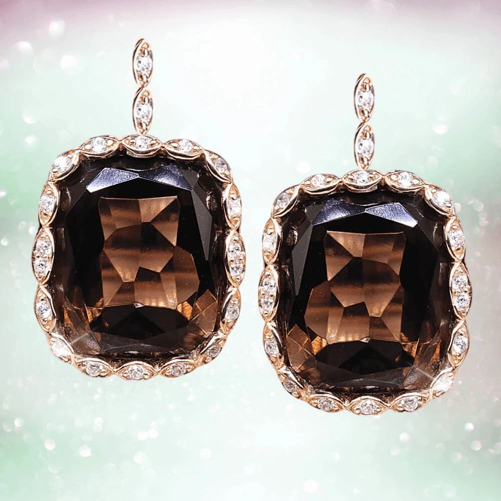 Athena Smokey Quartz Earrings