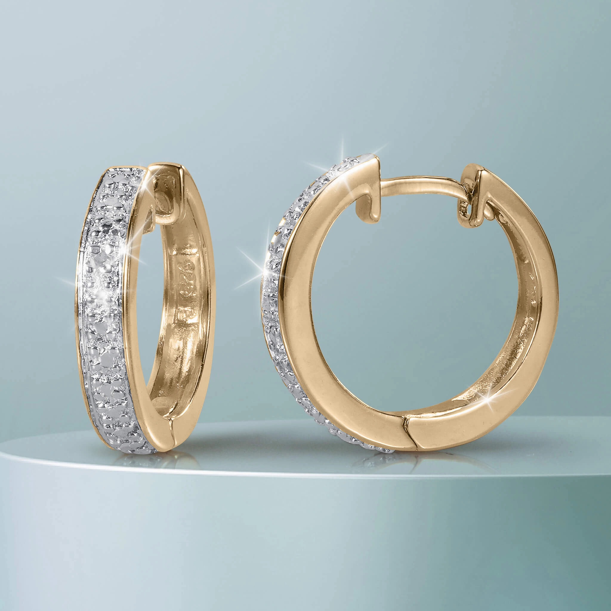 Aurora Diamond Hoop Earrings