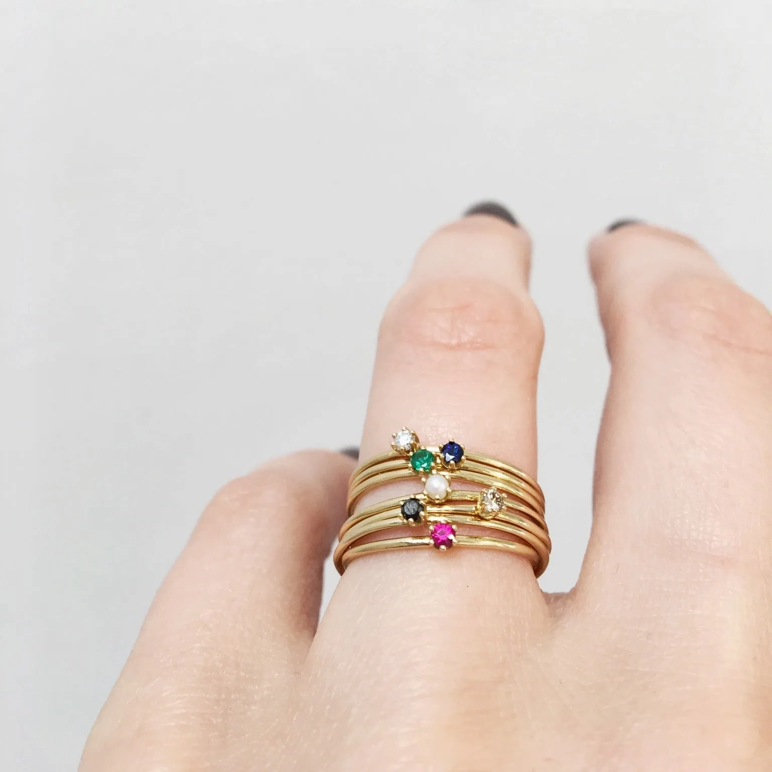 Baby White Diamond Ring