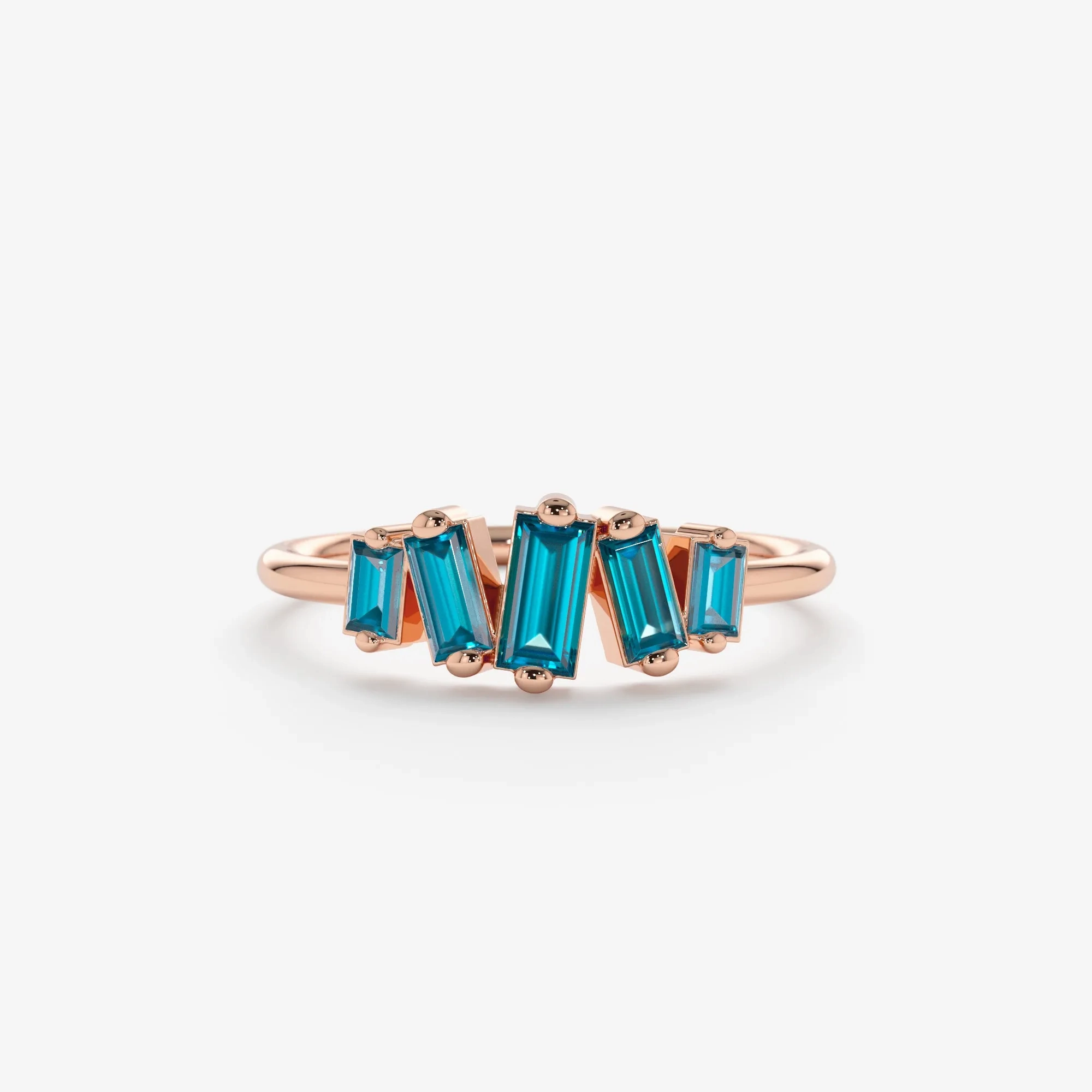 Baguette London Blue Topaz Ring, Lupita