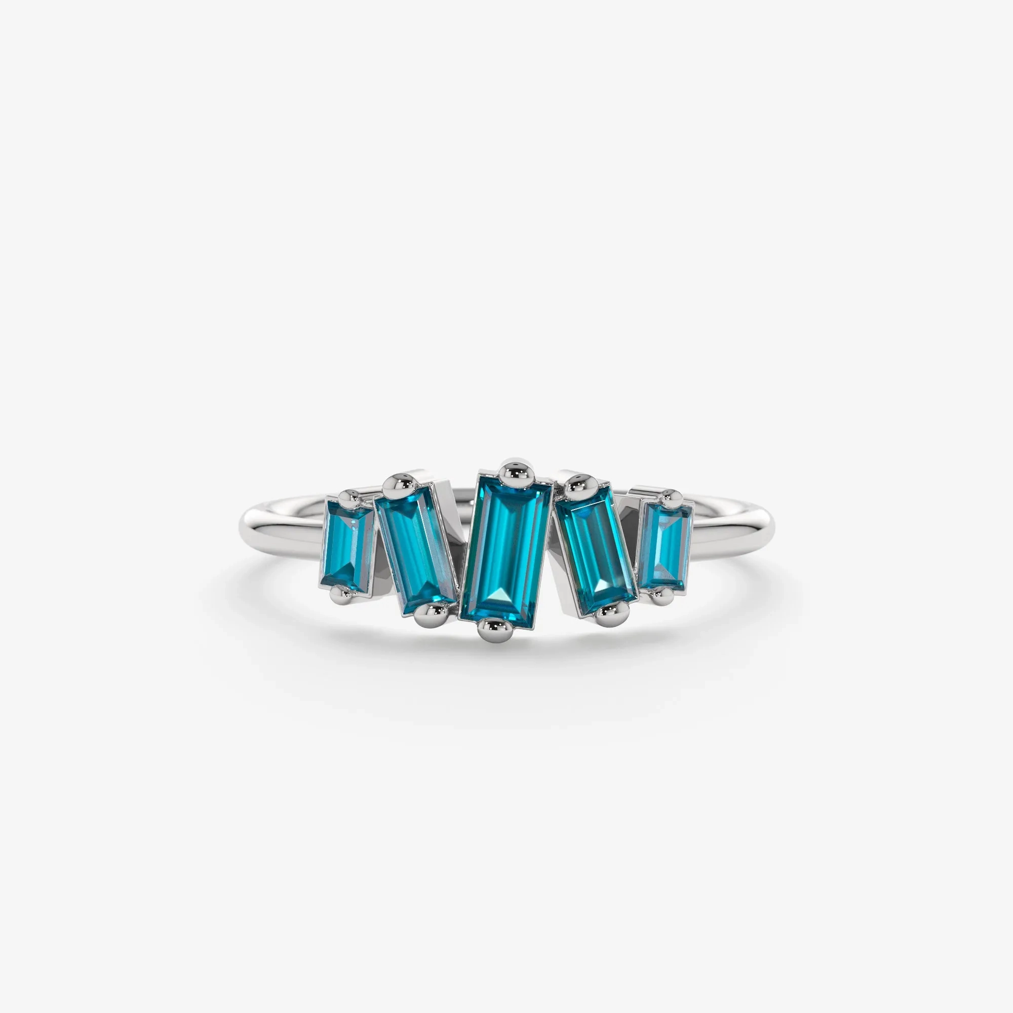 Baguette London Blue Topaz Ring, Lupita