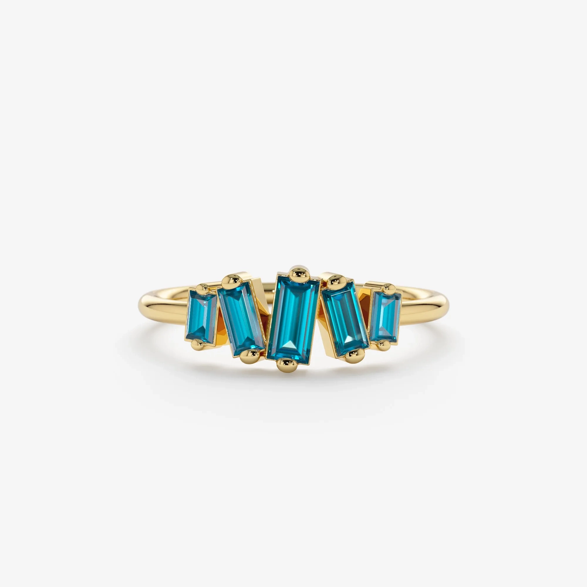 Baguette London Blue Topaz Ring, Lupita